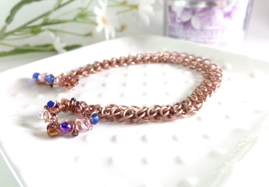 Copper micromaille bracelet