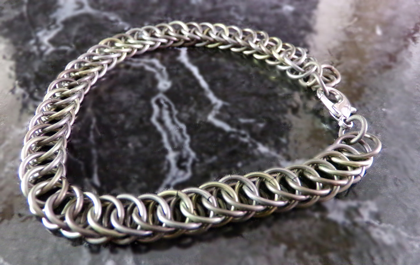 Titanium Chainmaille Bracelet - Titanium bracelet - metal bracelet -  rugged - punk - heavy duty - Gifts for men - gifts for him