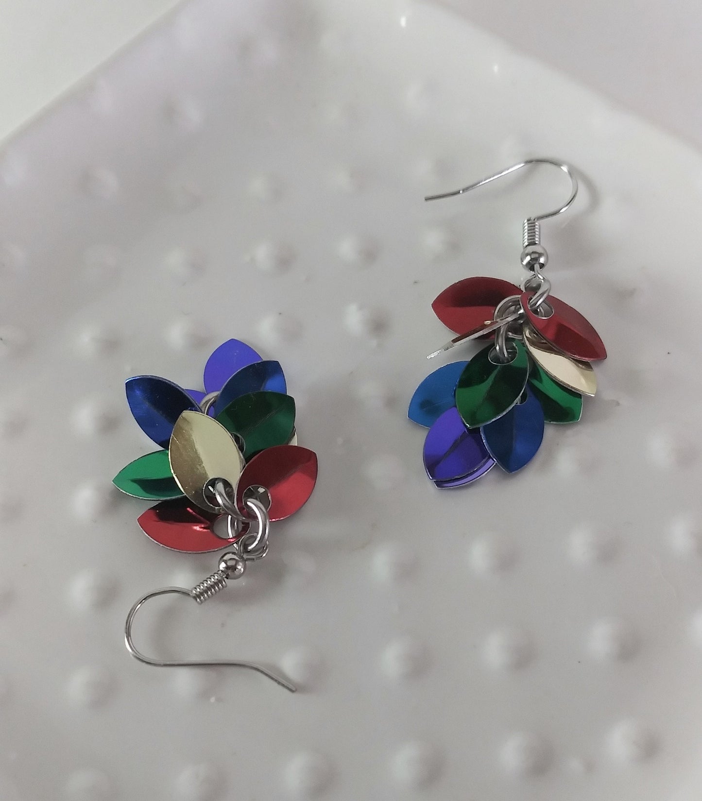 Rainbow Scalemaille Jewelry - Pride Earrings - Rainbow Jewelry - Chainmaille Pride Jewelry - LGBT Jewelry - Gay Pride Jewelry - Rainbow